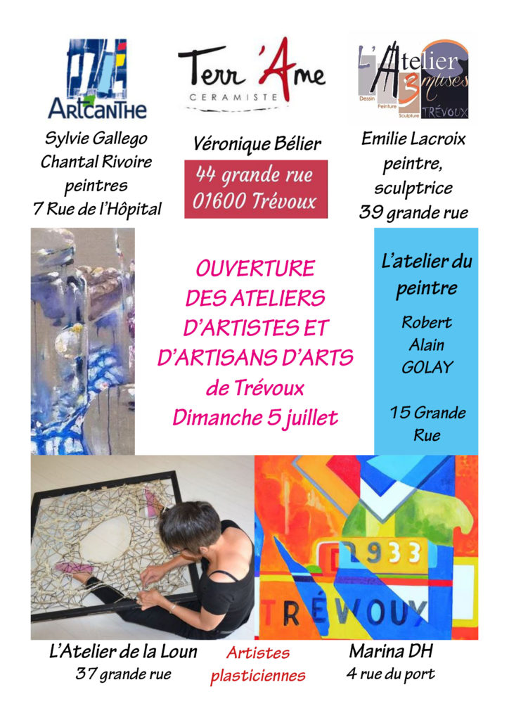 Ouverture Ateliers d'Art de Trévoux, Ain, Terr'Ame