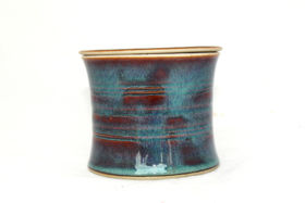 Beurrier à eau cintré brun bleuté Beurrier à eau céramique poterie Terr'Ame Véronique Belier Trévoux Ain