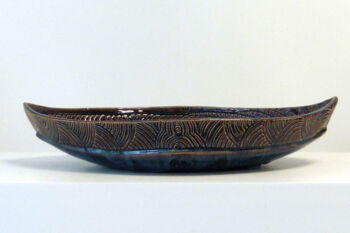 Grande barque gravée Grande barque en céramique gravée_Véronique Bélier_Terr'Ame_Trévoux