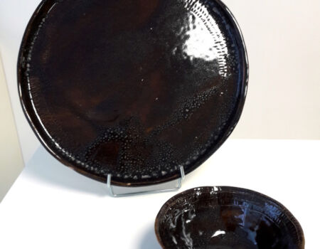 Pièces émaillées en brun Pièces émaillées en brun_Cours de poterie_Terr'Ame_Véronique Bélier_Trévoux