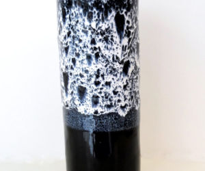 Vase Vase bleu moucheté, cours de poterie, Terr'Ame, atelier-boutique de céramique de Véronique Bélier, Trévoux, Ain