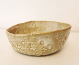 Bol gravé cours de poterie céramique modelage Terr'Ame Véronique Belier Trévoux Ain
