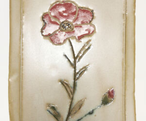 Tableau coquelicot poterie céramique modelage Terr'Ame Véronique Belier Trévoux Ain