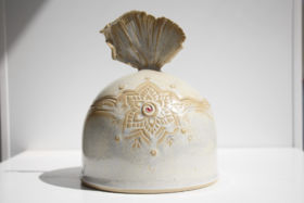 Boîte flamme grès céramique poterie Terr'Ame Véronique Belier Trévoux ain