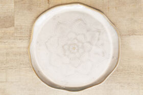 Plat à tarte grès céramique poterie Terr'Ame Véronique Belier Trévoux Ain