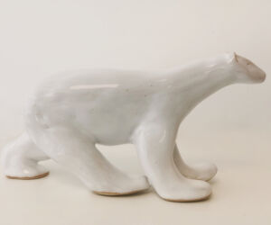 Ours blanc - A la manière de Pompon cours modelage céramique poterie Terr'Ame Véronique Belier Trévoux