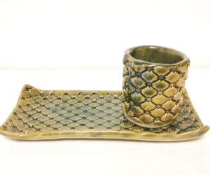 Petit plat et son pot cours modelage céramique poterie Terr'Ame Véronique Belier Trévoux